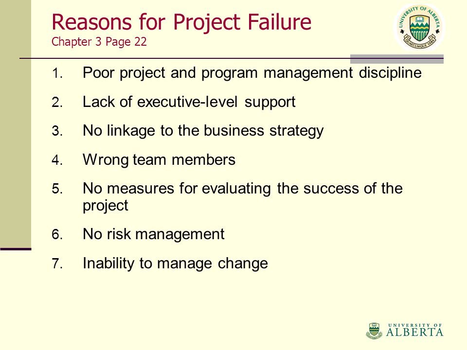 The reasons for successful and unsuccessful change programs